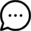 A minimalist, abstract graphic featuring a white rounded square with a black curved line drawing a simple face inside, set against a solid black background.